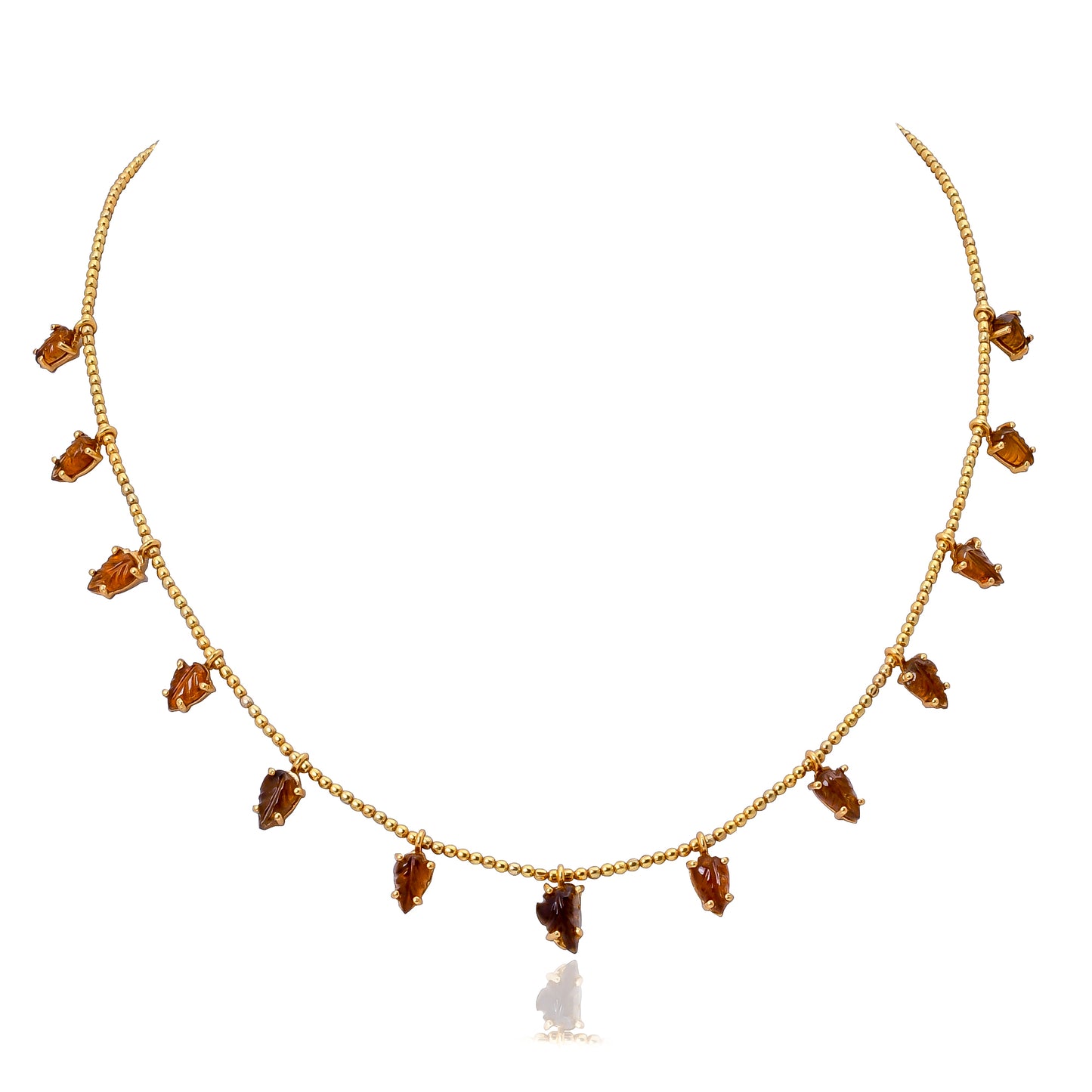 Silver Gold Plated Tourmaline Necklace
