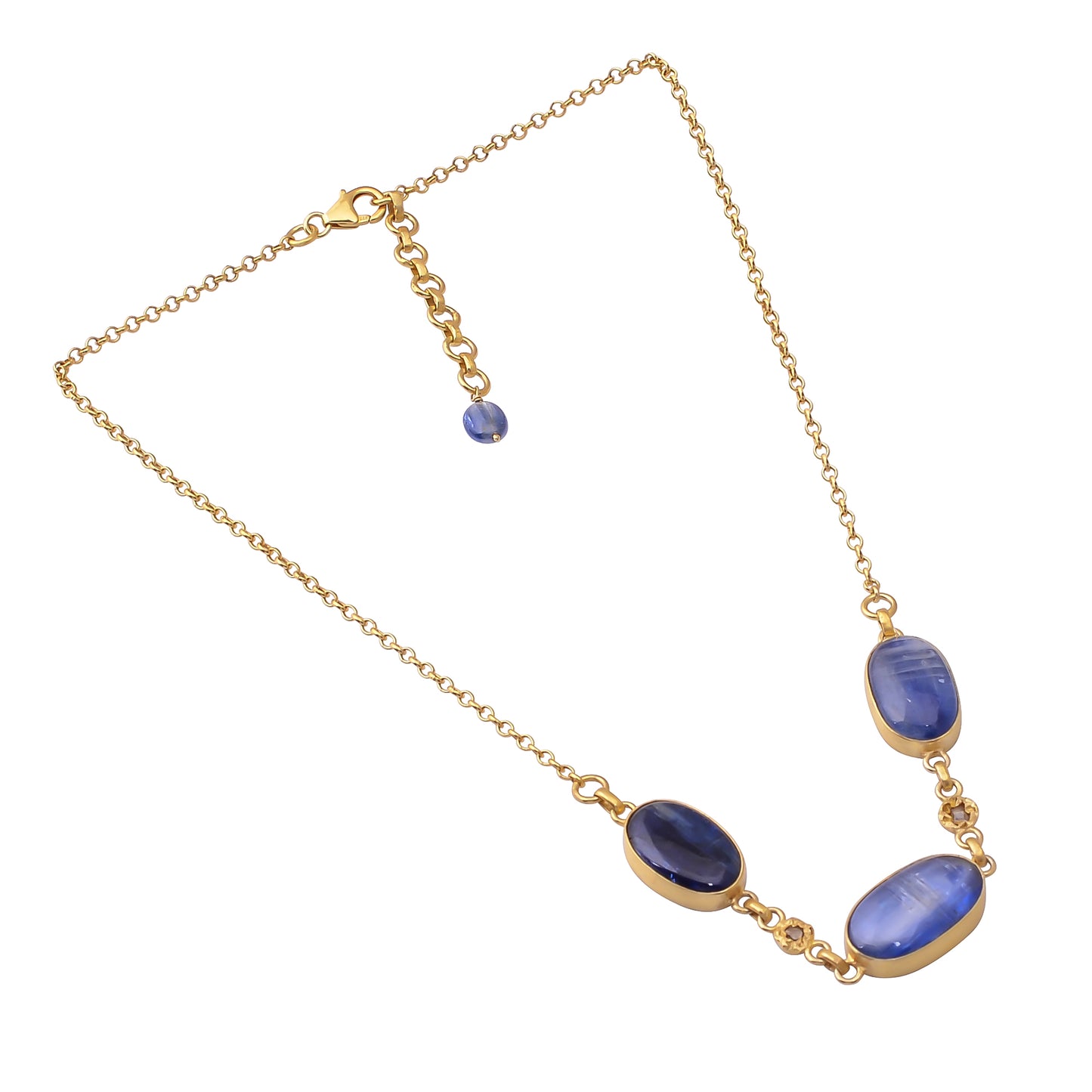 Buy Indian Handmade Silver Gold Plated Kynite/diamond Necklace
