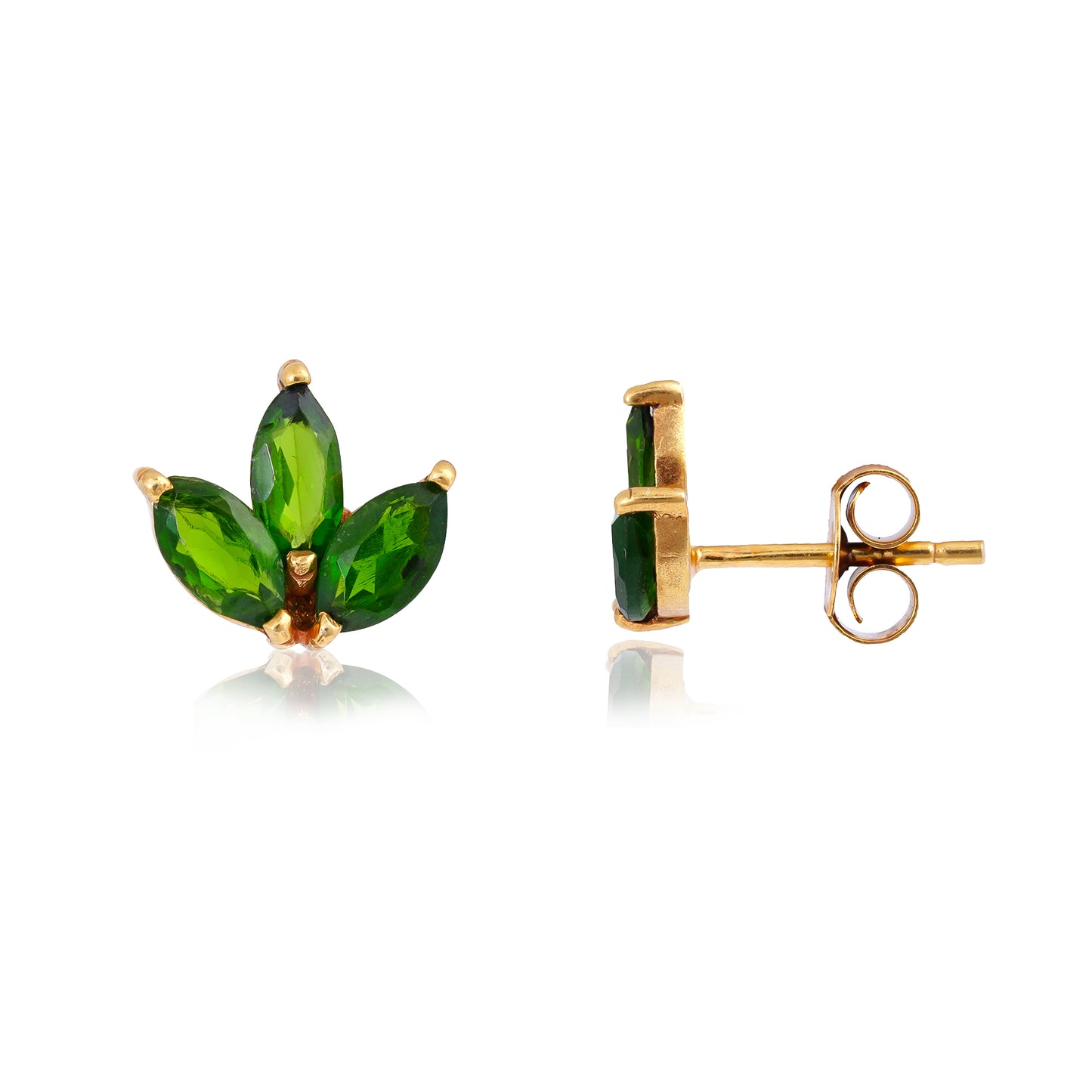 Buy Handmade Silver Gold Plated Green Tourmaline