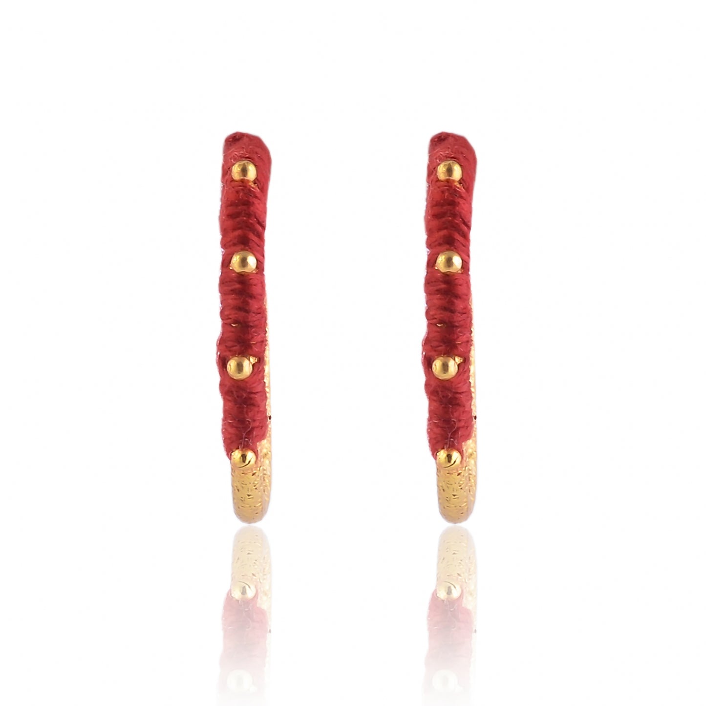 Buy Handmade Silver Gold Plated Thread Hoop