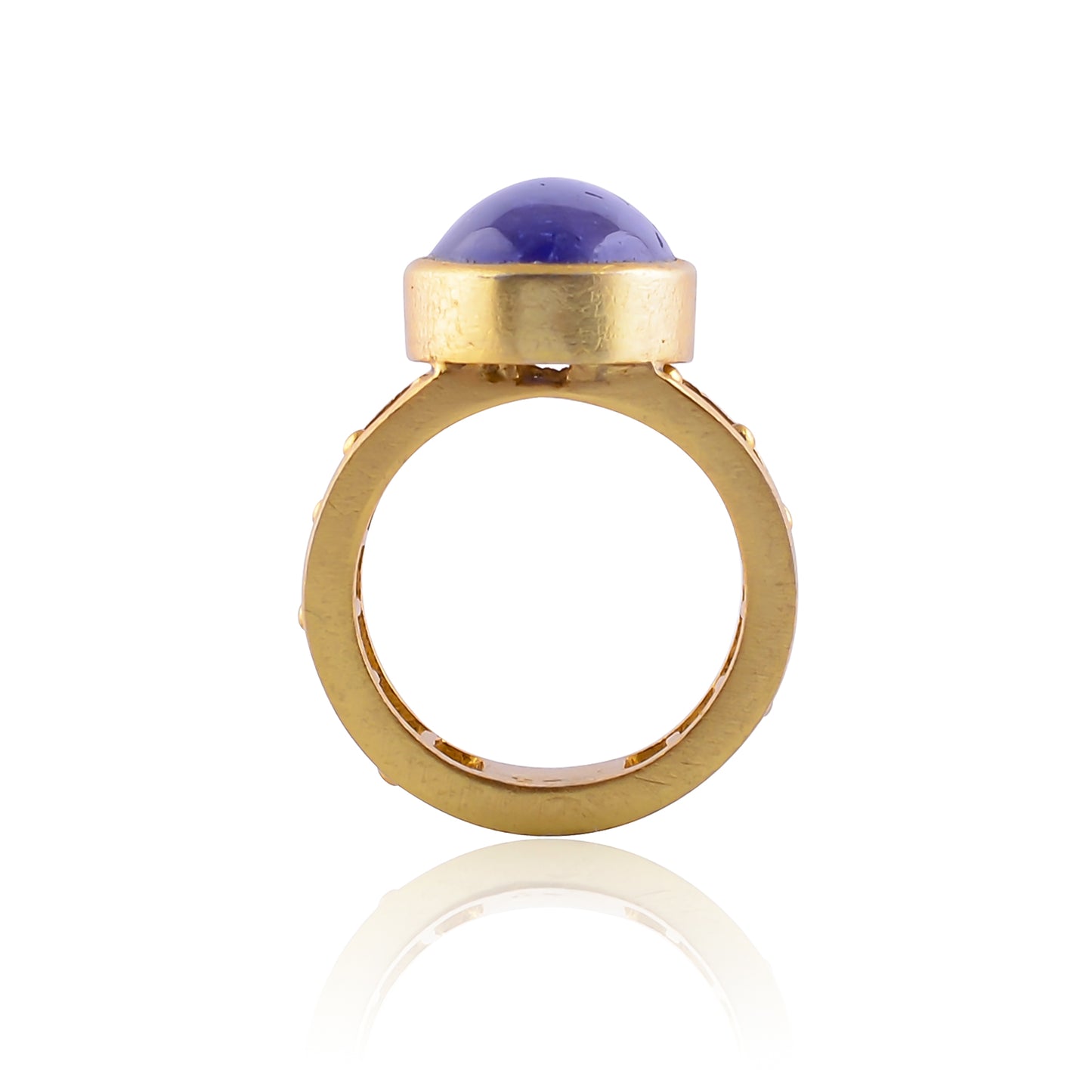 Buy Handcrafted Silver Gold Plated Tanzanite Ring