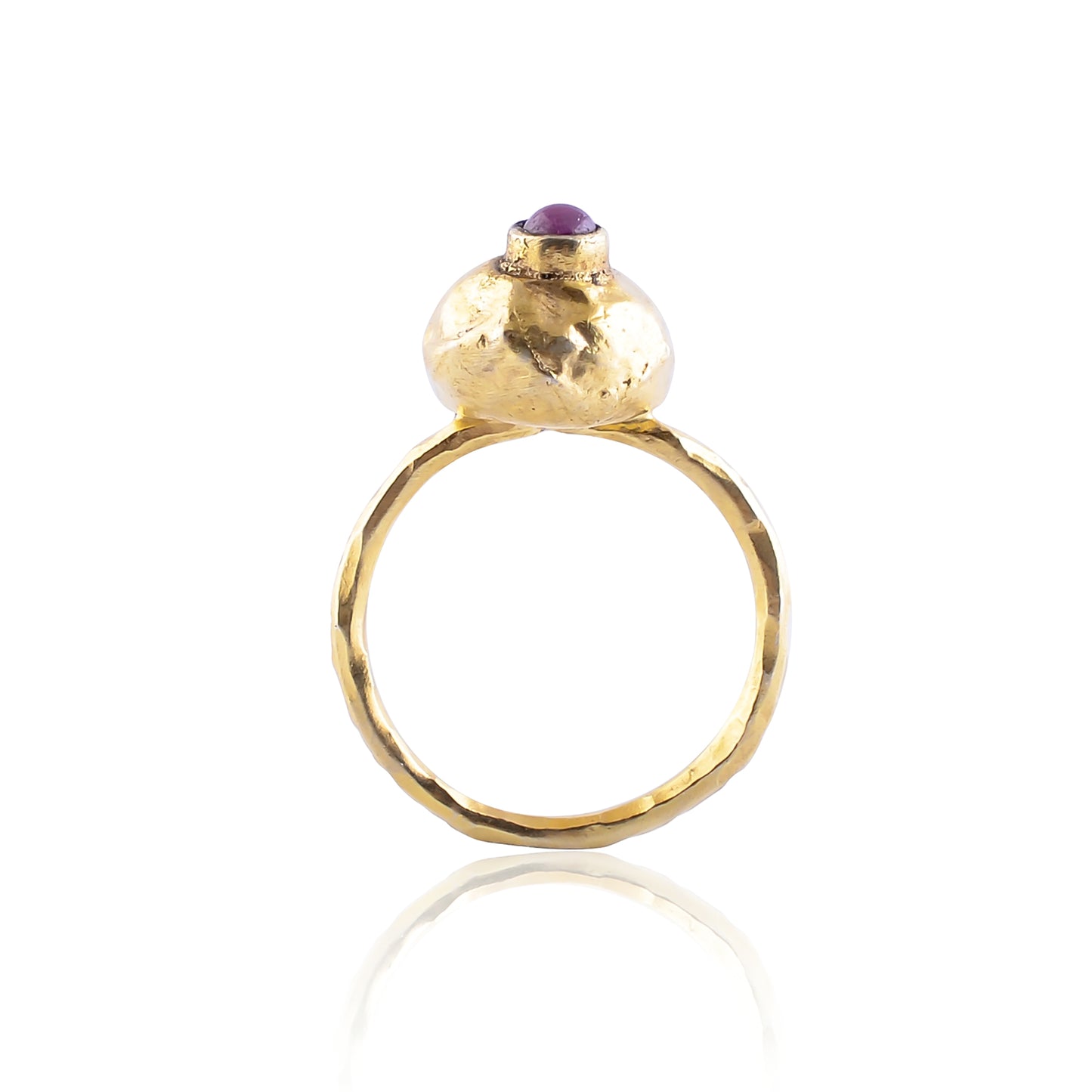 Buy Handmade Silver Gold Plated Ruby Ring