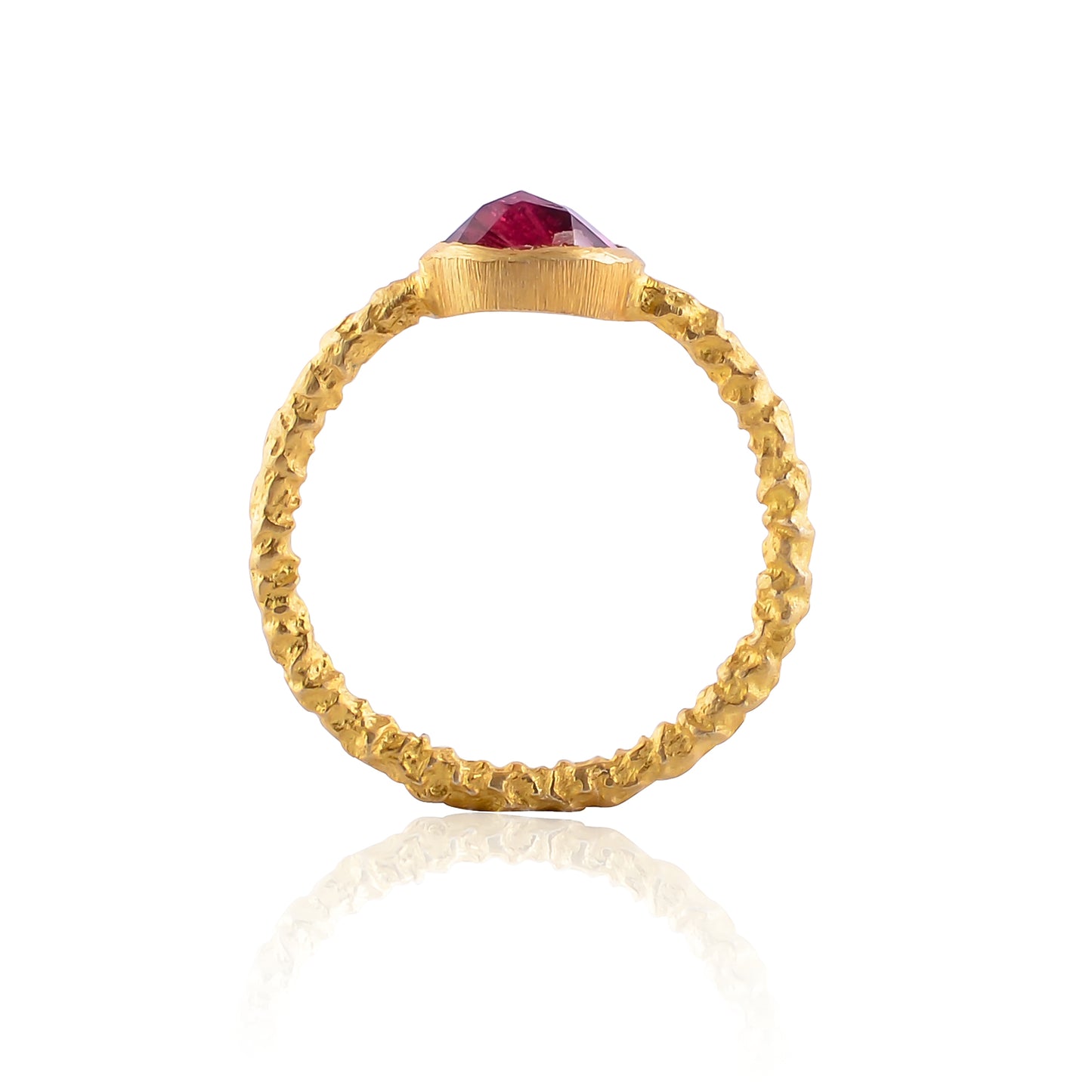 Buy Handmade Silver Gold Plated Tourmaline Ring