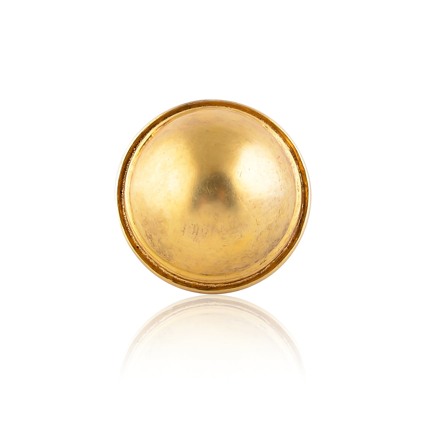 Buy Handcrafted Silver Gold Plated Dome Ring