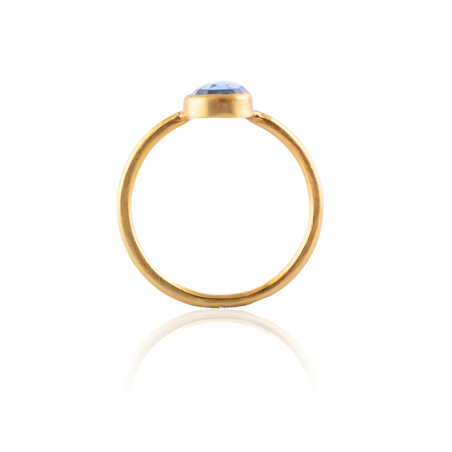 Buy Handmade Silver Gold Plated Blue Topaz Ring