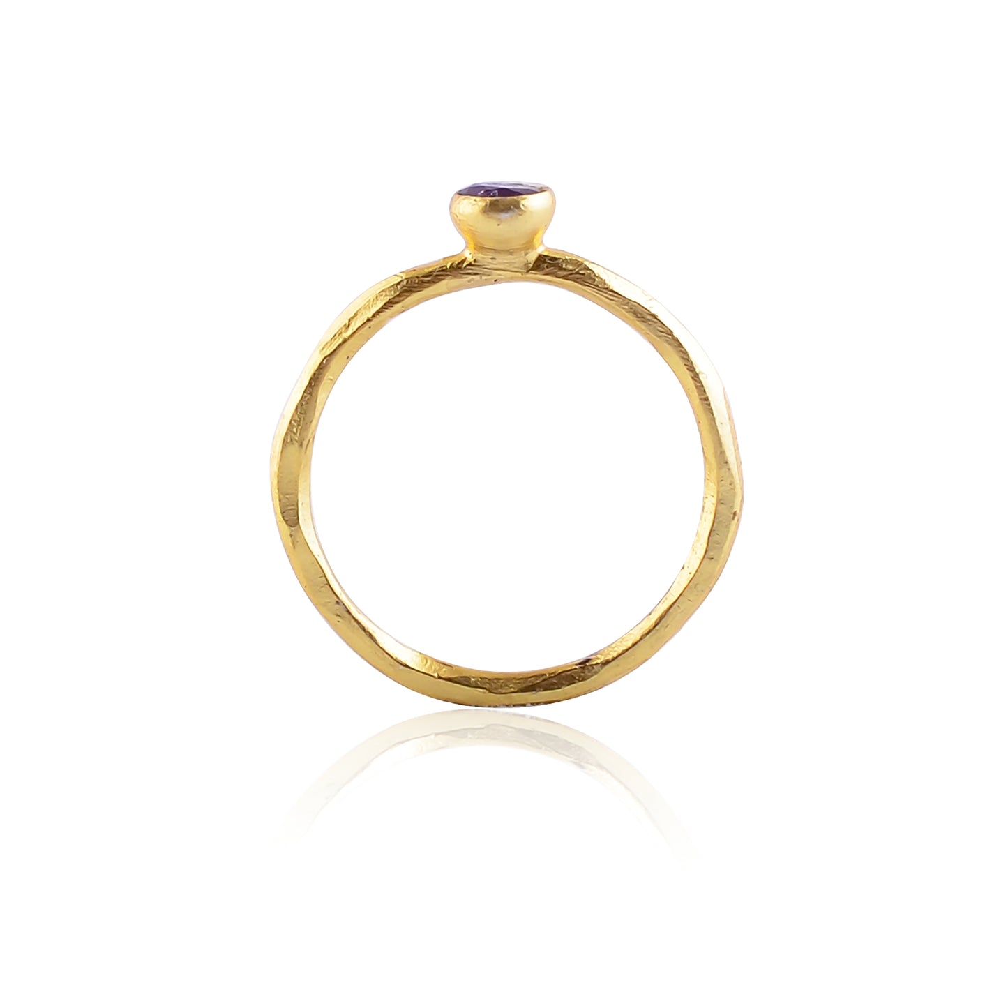 Buy Handmade Silver Gold Plated Amethyst Ring