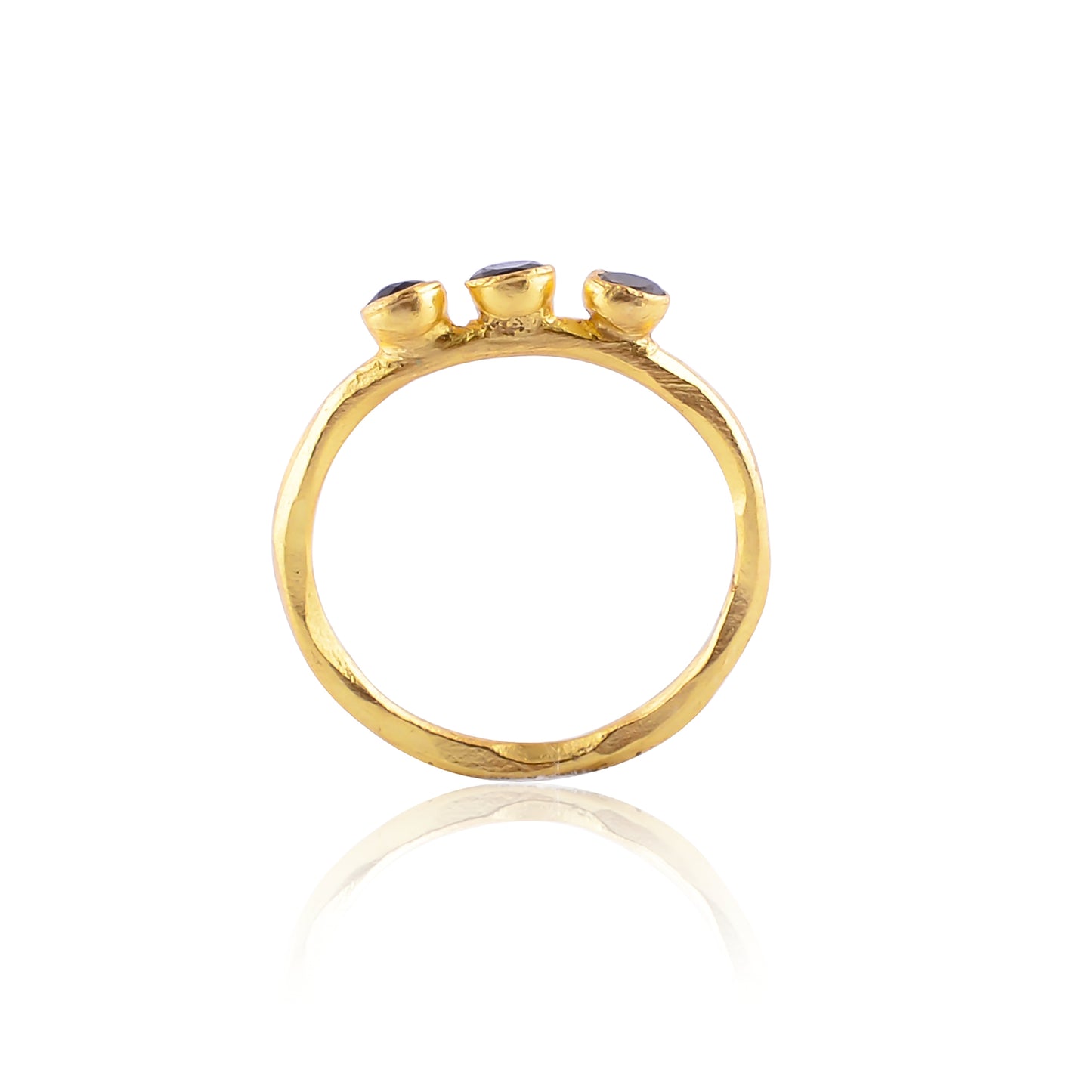 Buy Handmade Silver Gold Plated Black Onyx Ring