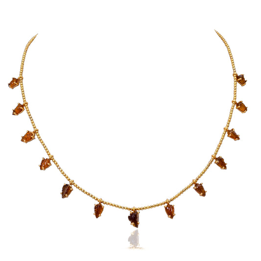 Silver Gold Plated Tourmaline Necklace