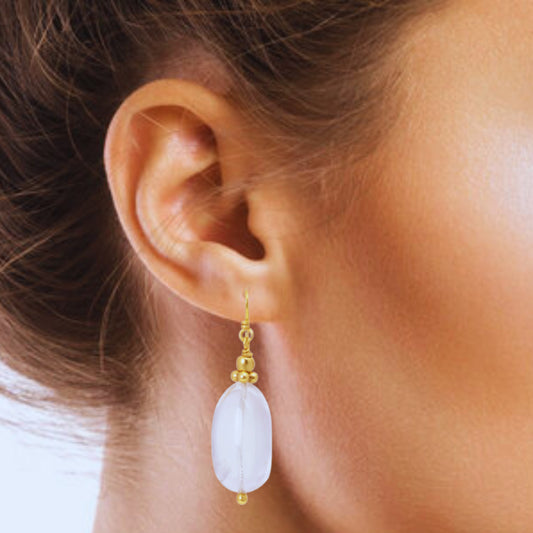 Silver Gold Plated Crystal Earring