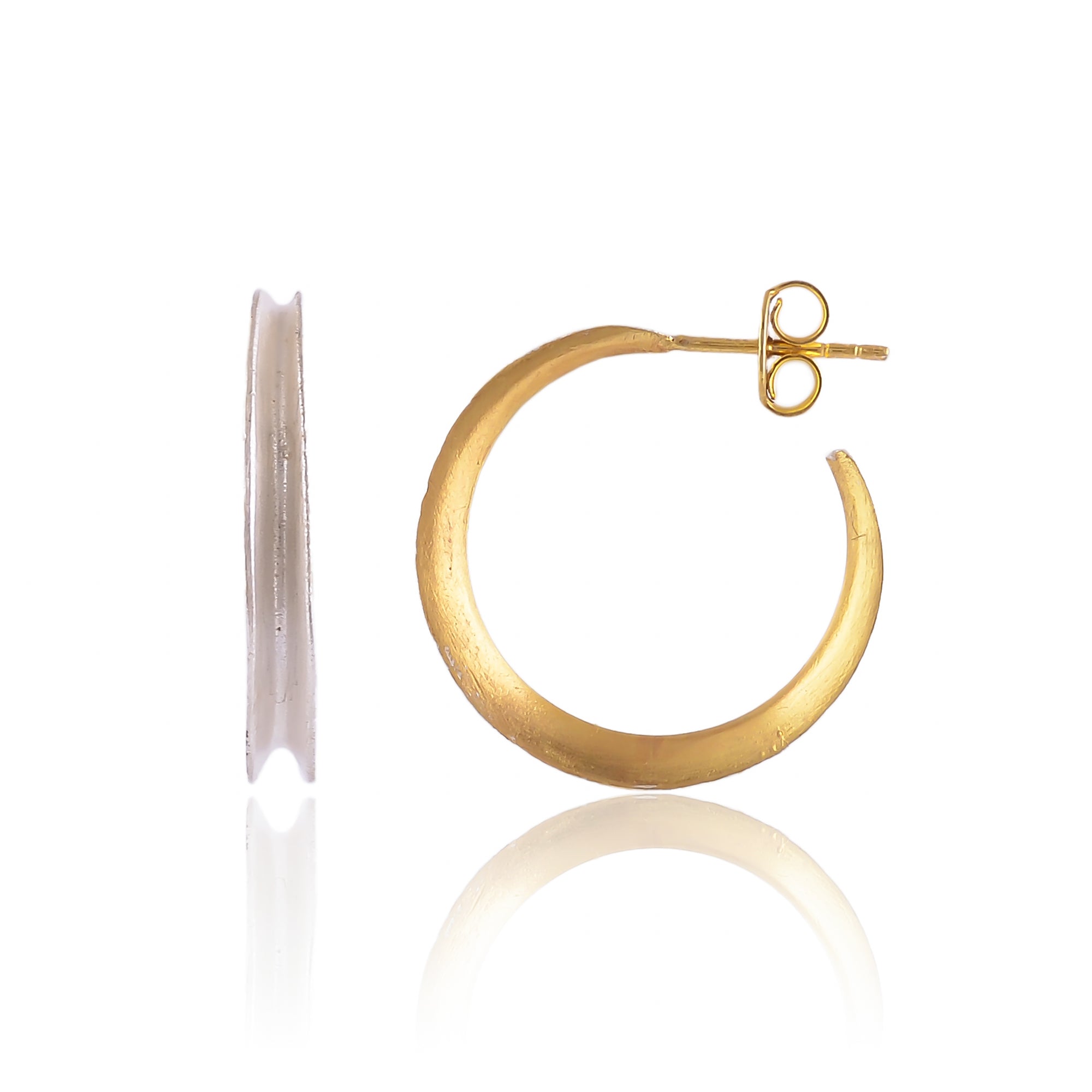 Buy Hand Crafted Silver Gold White Plated Hoop