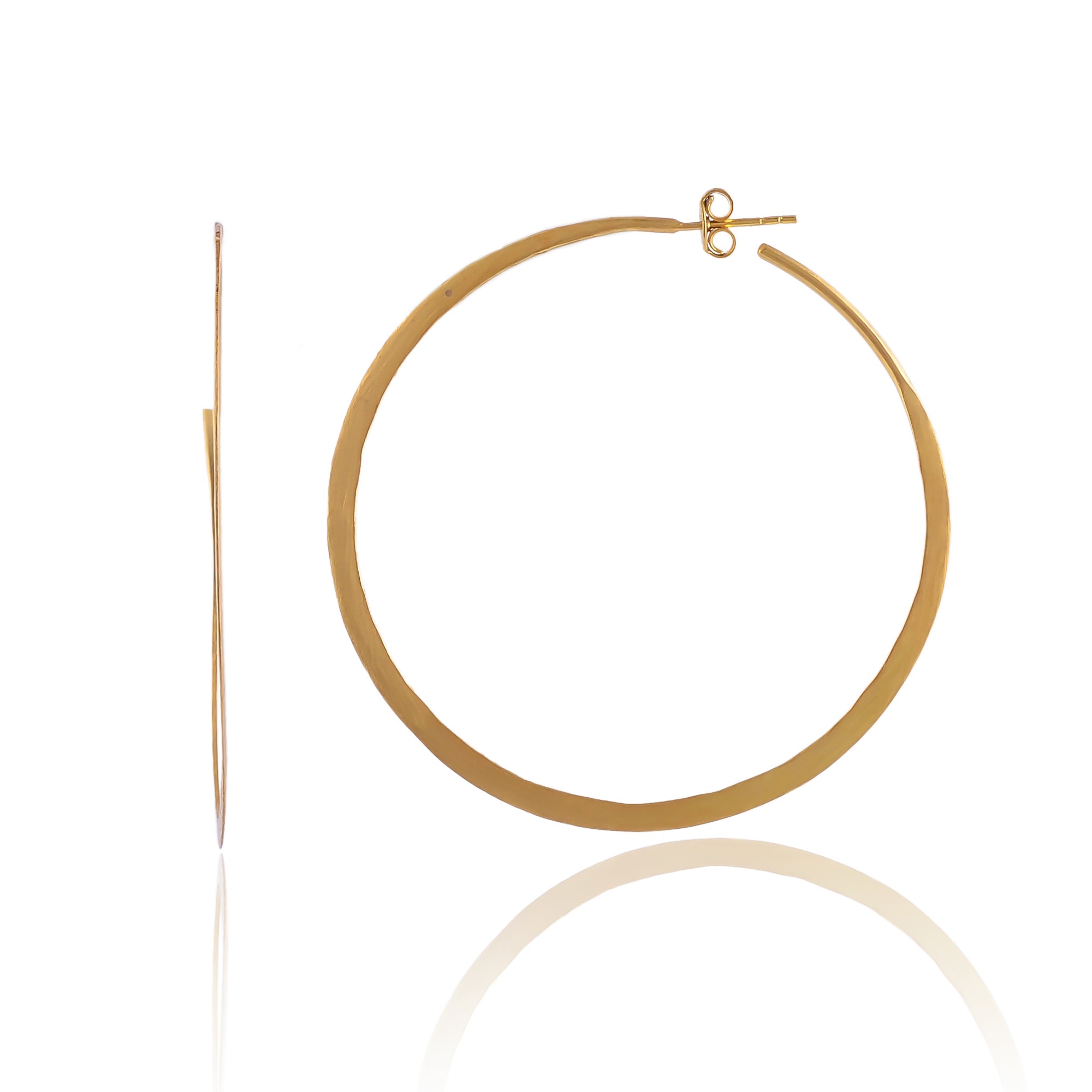 Buy Hand Crafted Silver Gold Plated Hoop