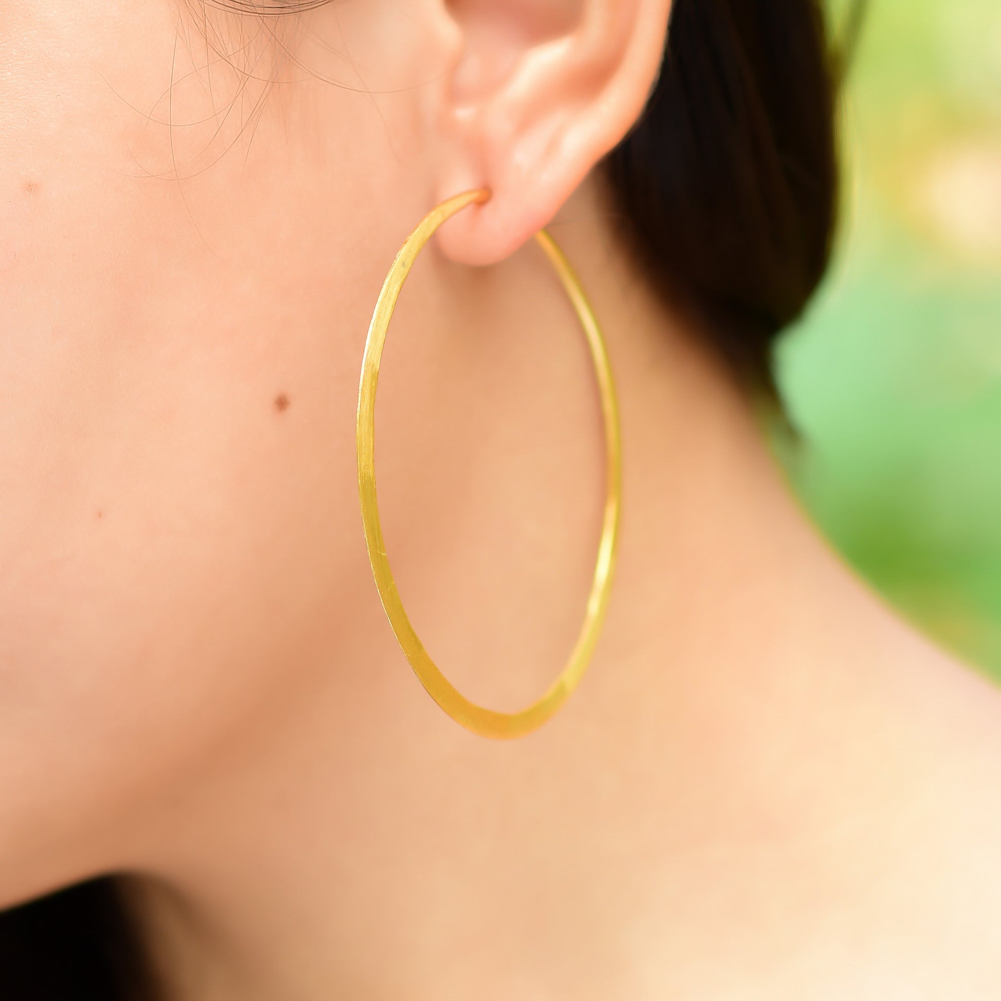 Buy Hand Crafted Silver Gold Plated Hoop