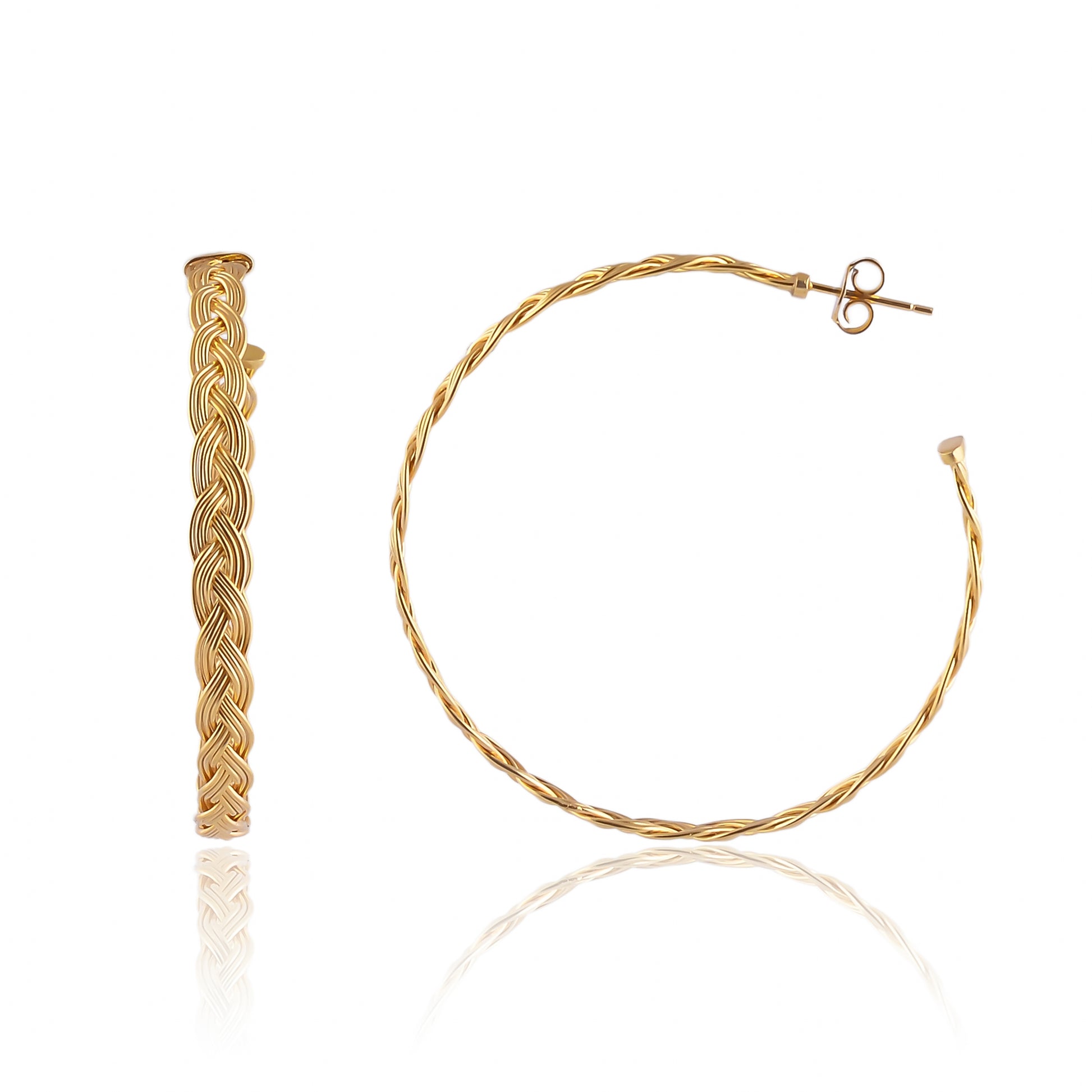 Buy Handmade Silver Gold Plated Hair Plate Earring