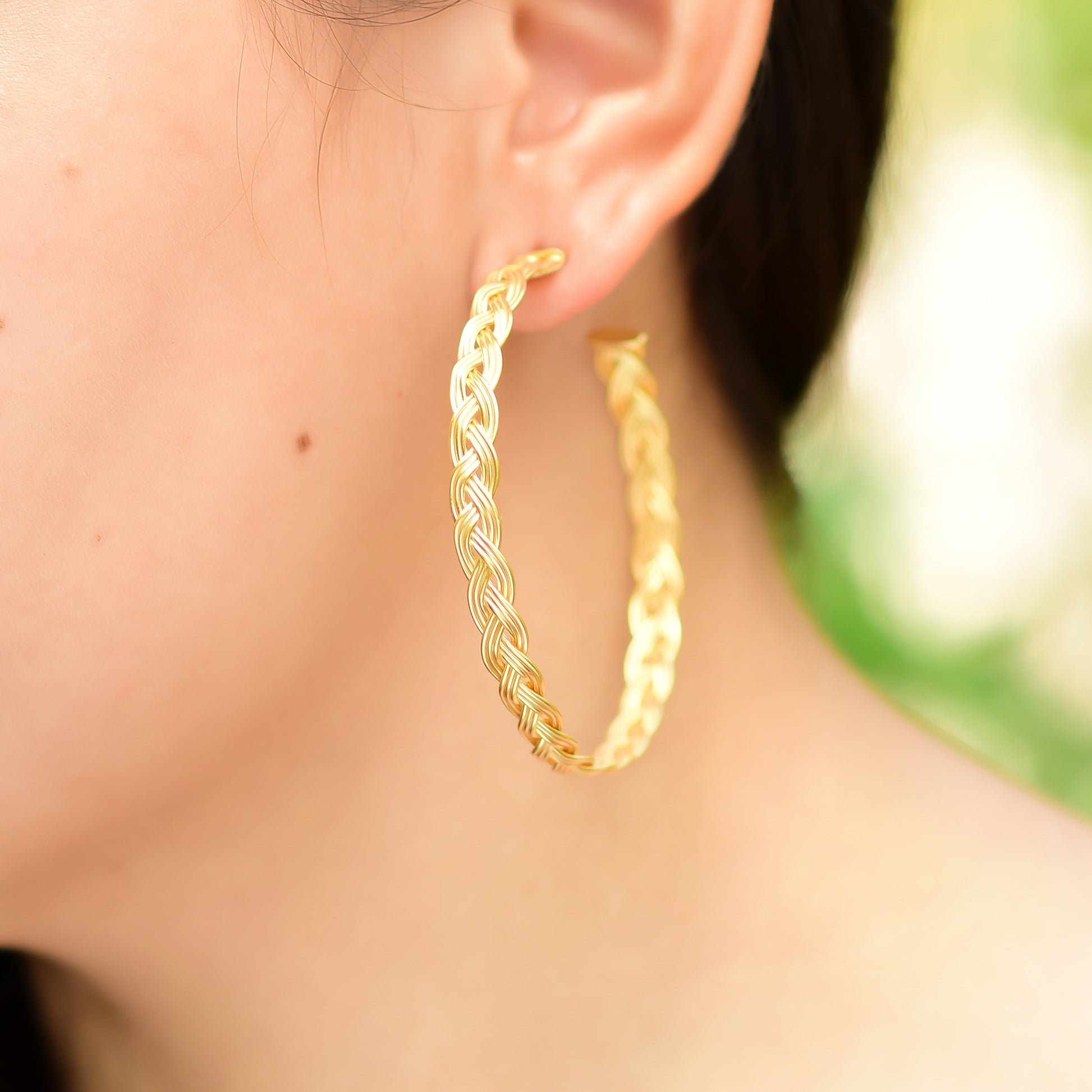 Buy Handmade Silver Gold Plated Hair Plate Earring