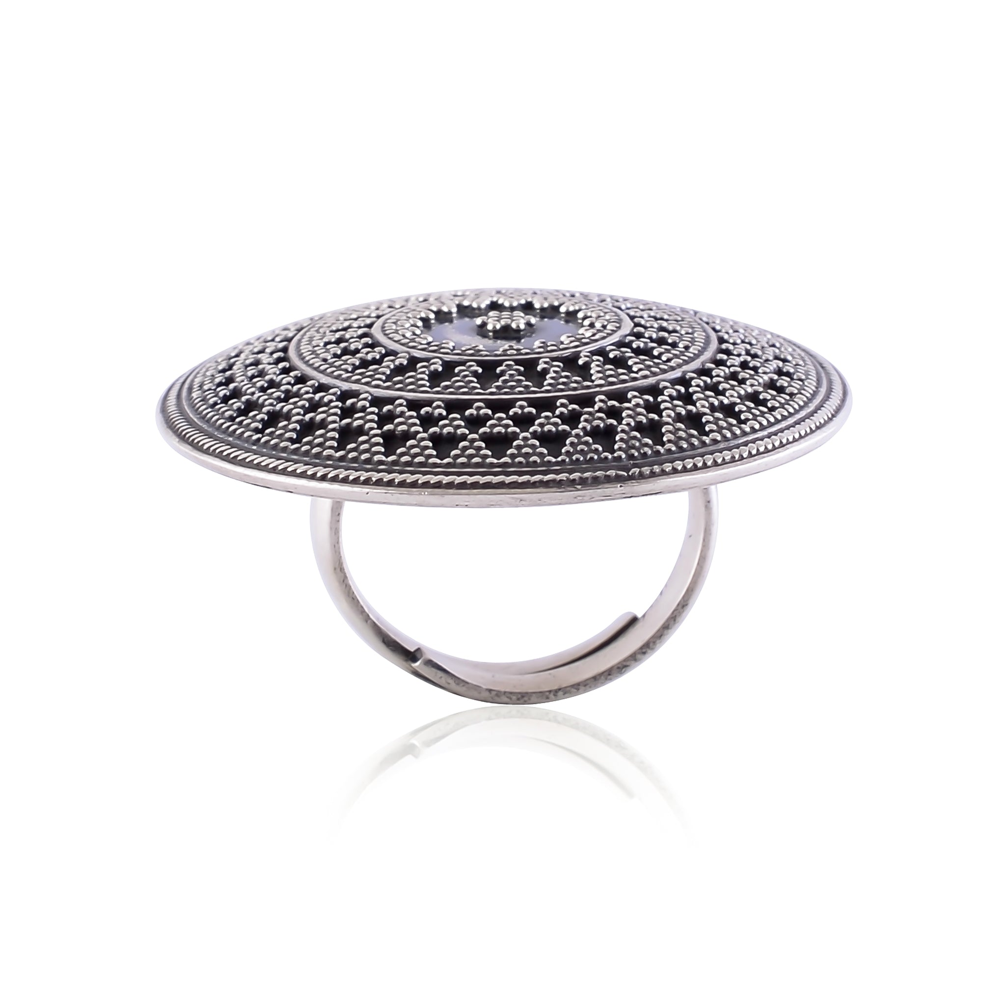Buy Handcrafted Silver Oxidised Ring