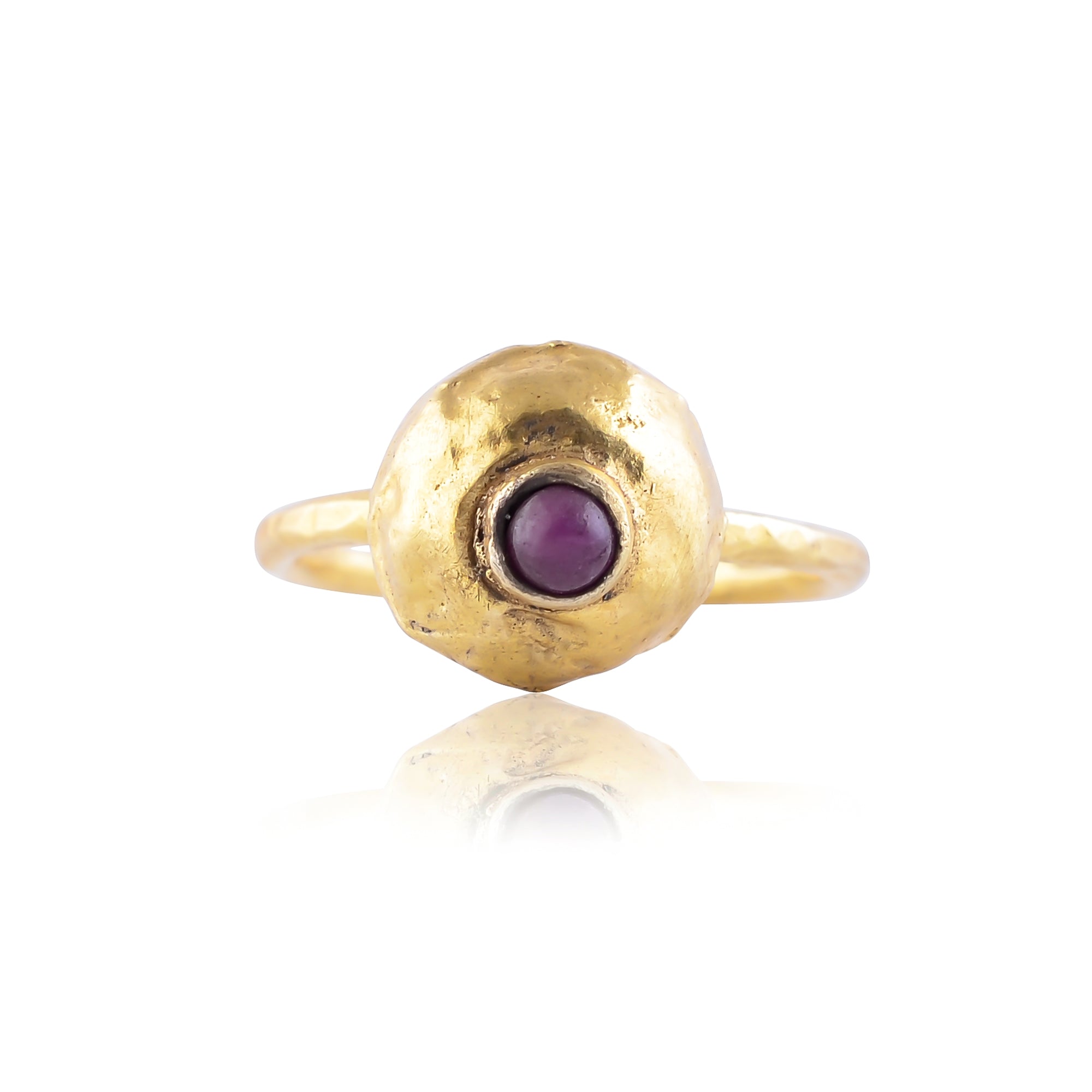 Buy Handmade Silver Gold Plated Ruby Ring