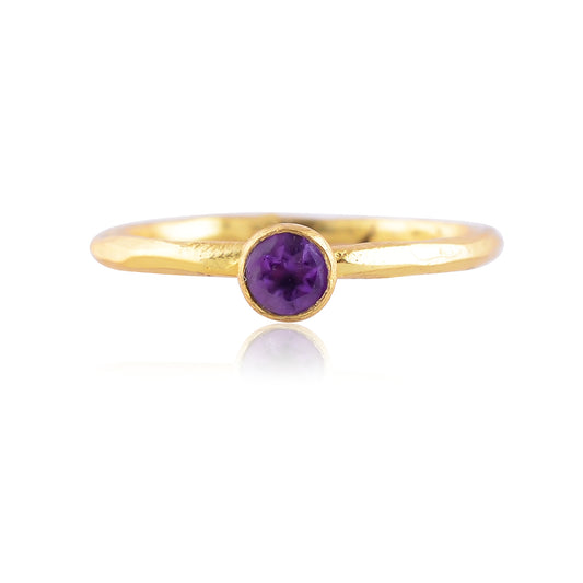 Buy Handmade Silver Gold Plated Amethyst Ring