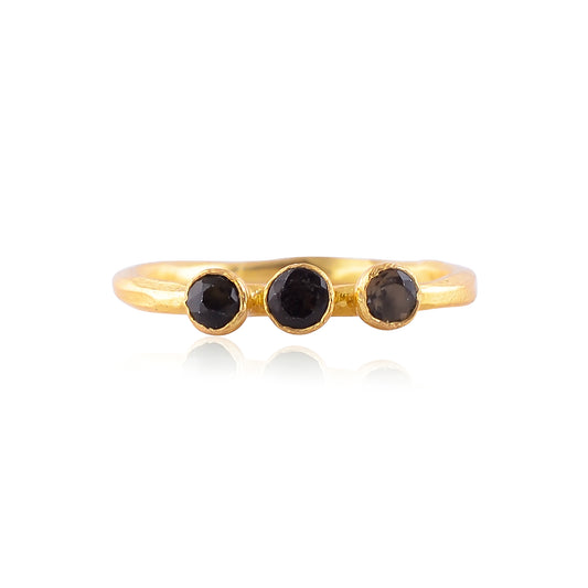 Buy Handmade Silver Gold Plated Black Onyx Ring