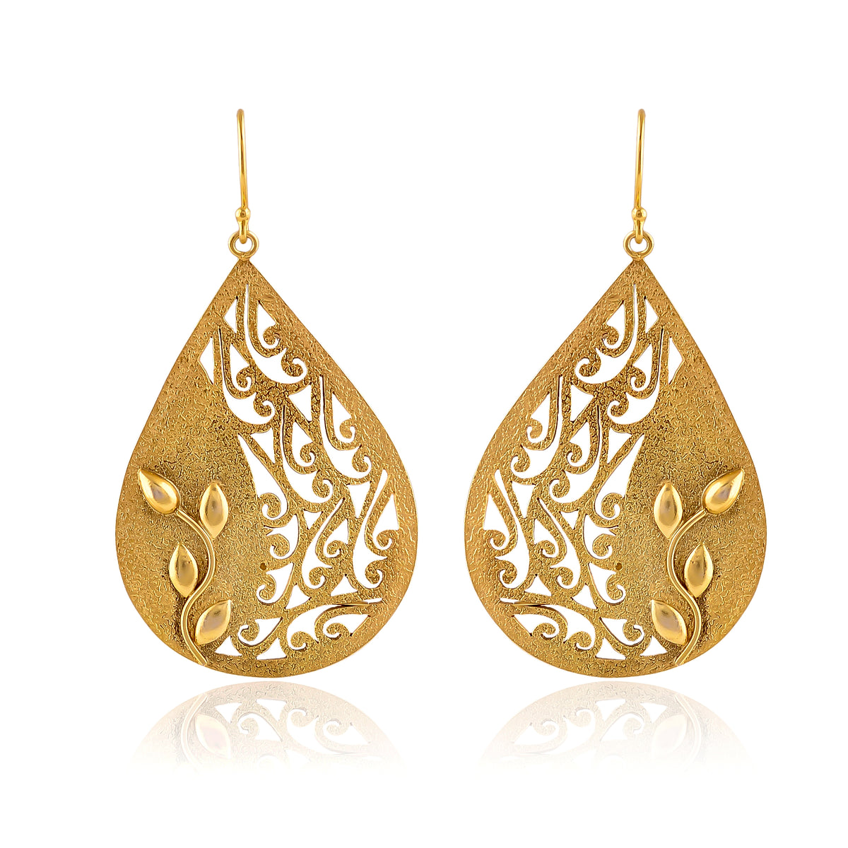 Handmade Silver Gold Plated Aari Cut Earring Adore Jewels