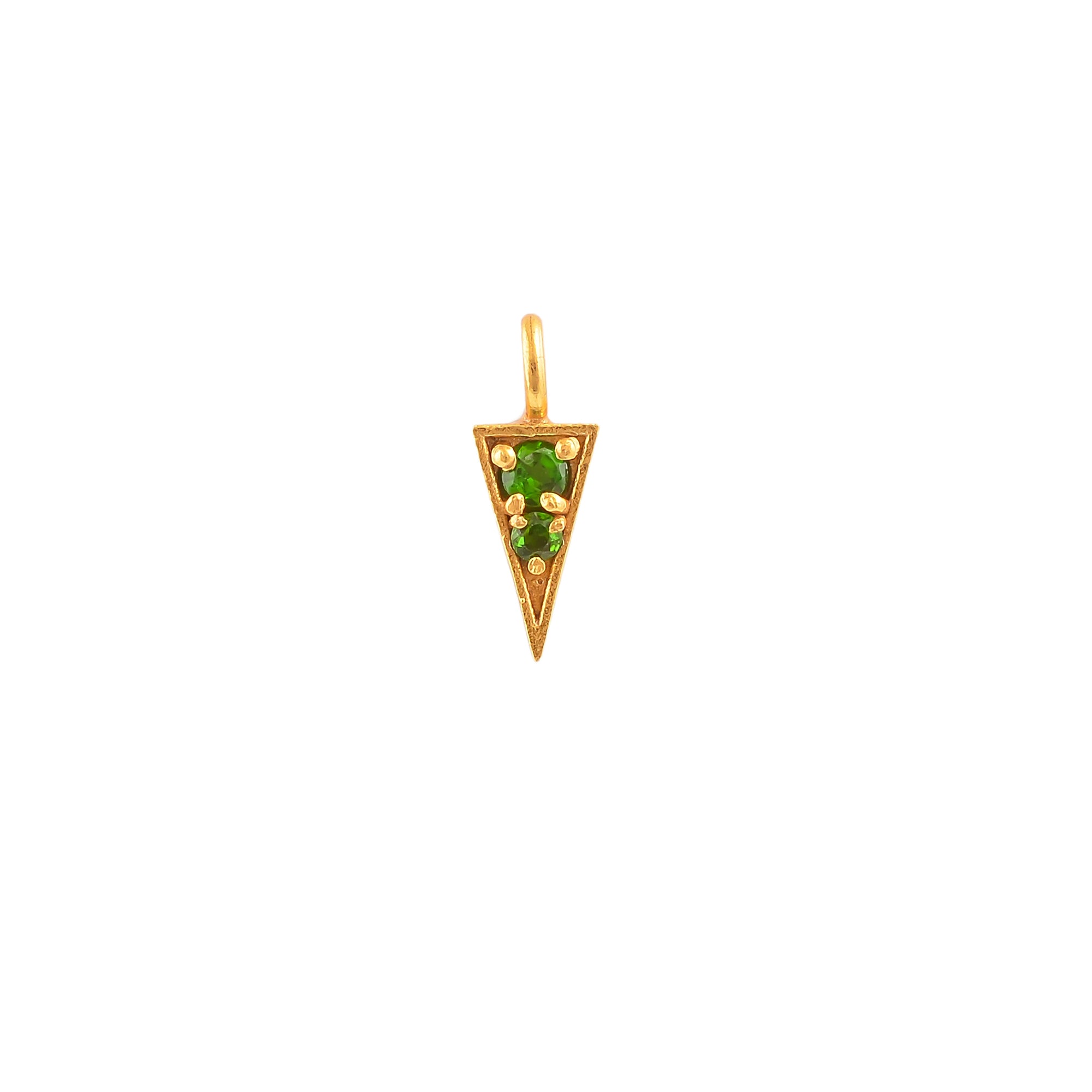 Buy Indian Handcrafted Silver Gold Plated Green Tourmaline Pendant