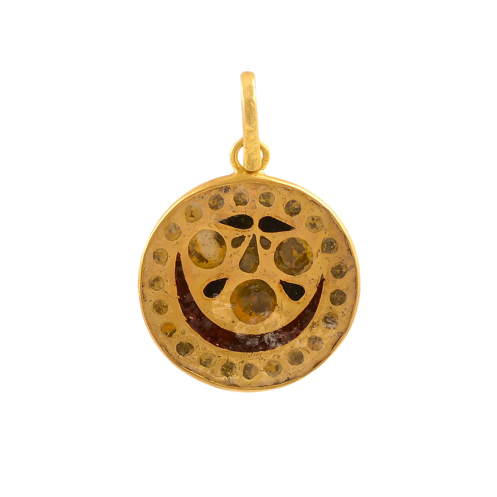 Buy Indian Handcrafted Silver Gold Plated Old Thewa Pendant