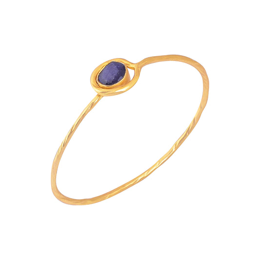 Buy Luxury Handmade Silver Gold Plated Blue Sapphire Cuff