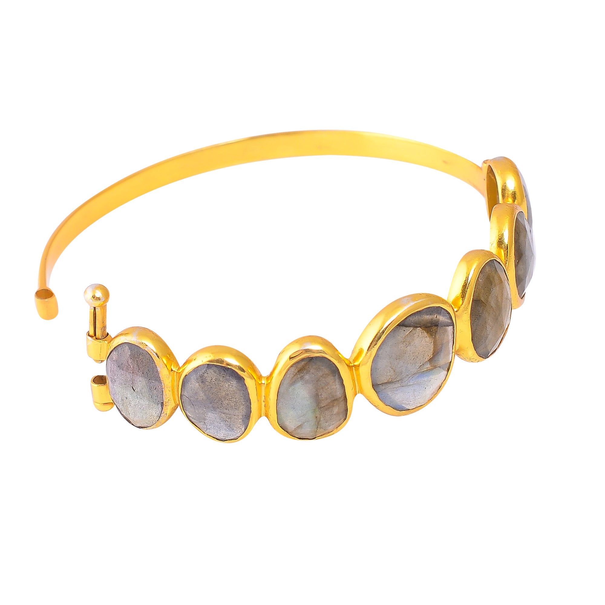 Buy Luxury Handmade Silver Gold Plated Labradorite Cuff