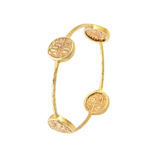 Buy Luxury Handmade Silver Gold Plated Old Coin Bangle