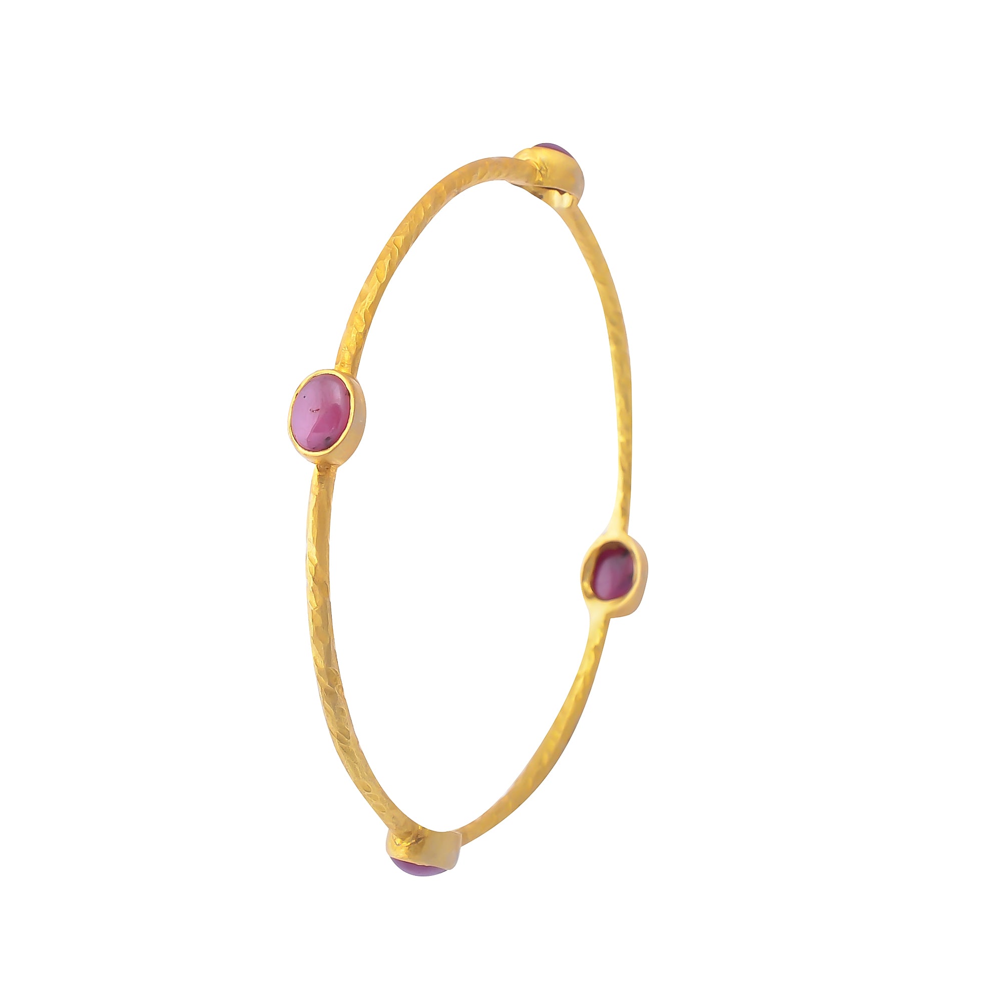 Buy Luxury Handmade Silver Gold Plated Ruby Bangle